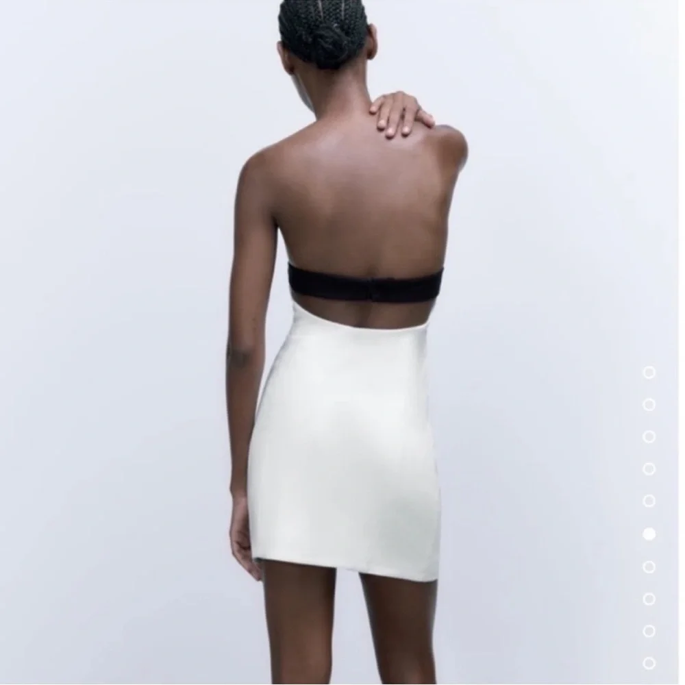 Zara Black Bow Mini dress Size Medium NWT Bloggers Favorite - Picture 12 of 12